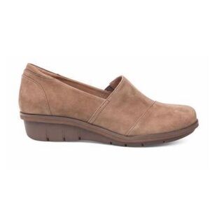 Dansko‎ Julia Walnut Nubuck Slip on Leather Flat Clog Comfort Footwear Size 40